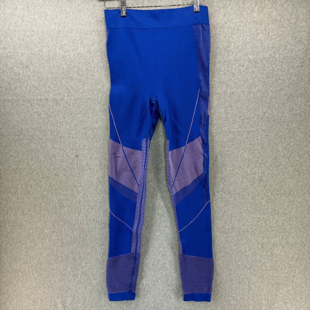 LAPP. Womens Size Large‎ Full Length Blue Purple Leggings Workout Athletic Gym